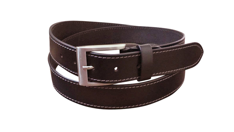 Stitched Leather Belt 35mm, More Colours