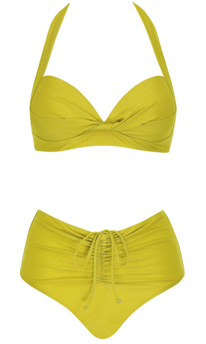 Bikini Set Block Citrus, More Colours. Special Order A Cup to C Cup
