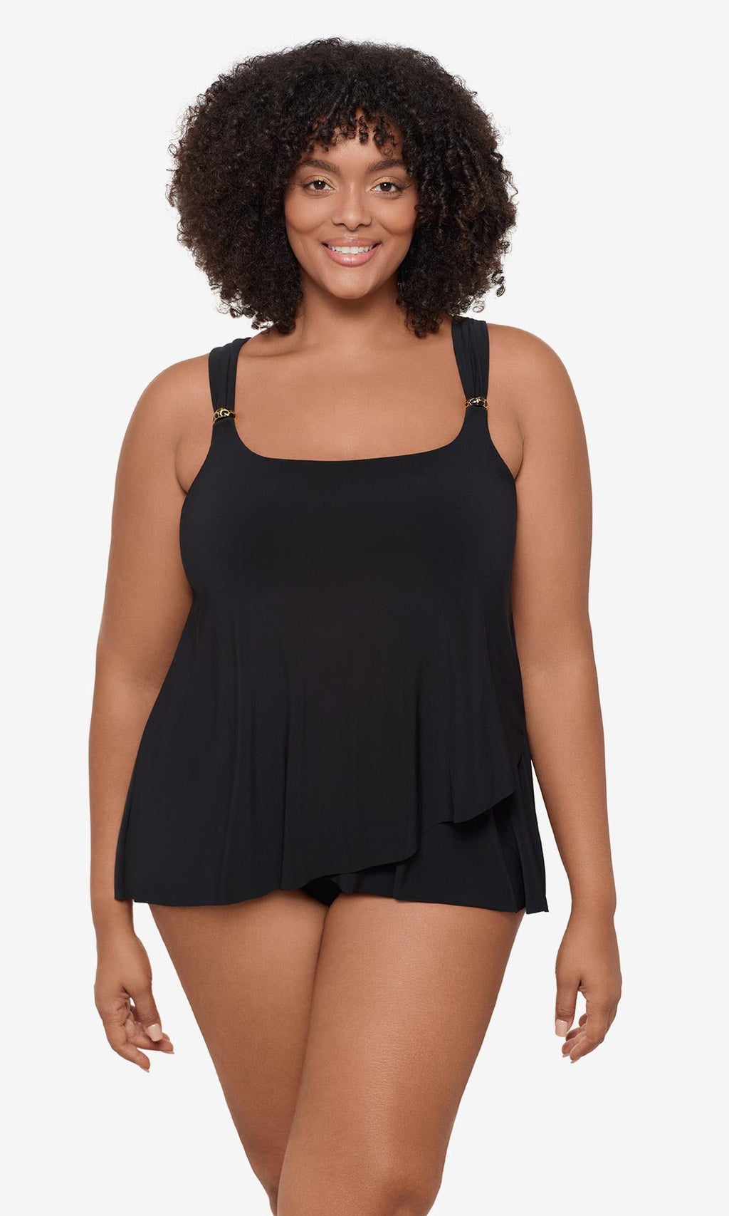Plus Size Dazzle Tankini Top, Fits C Cup to DD Cup