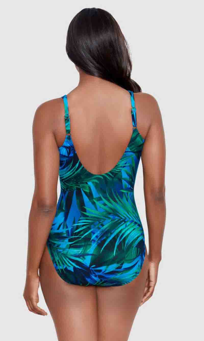 Palm Reeder Oceanus One Piece V Neck Shaping Swimsuit, Fits A Cup to D Cup