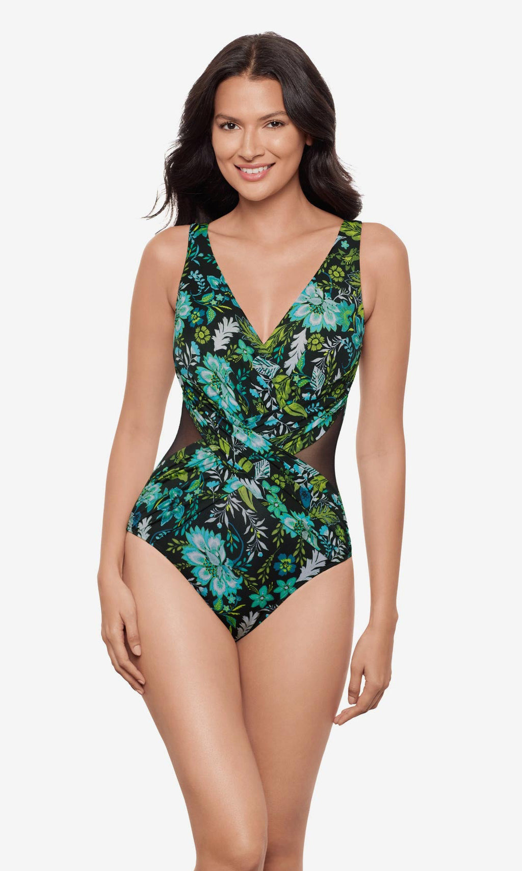 Crossover One Piece in Florica, Fits A Cup to D Cup