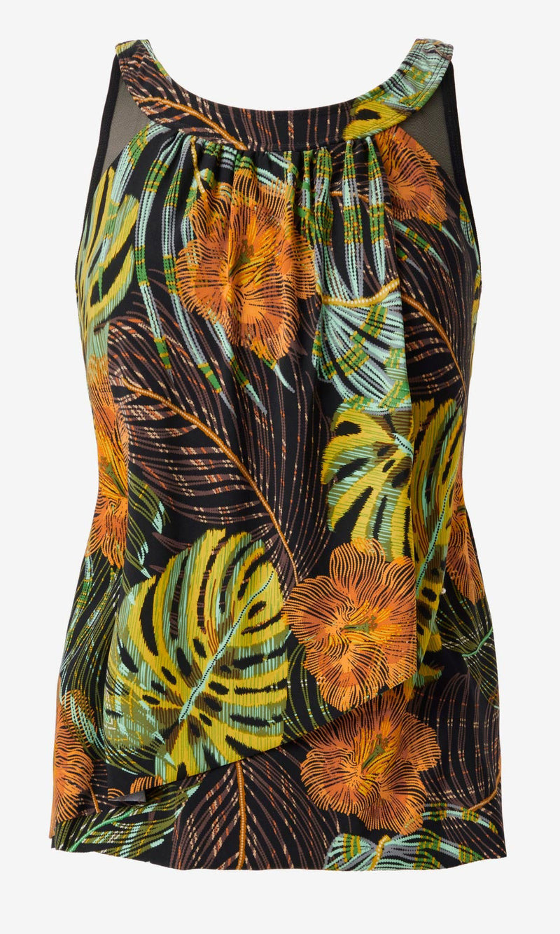 Ursula Tankini Top in Sunset Islet, Fits A Cup to C Cup