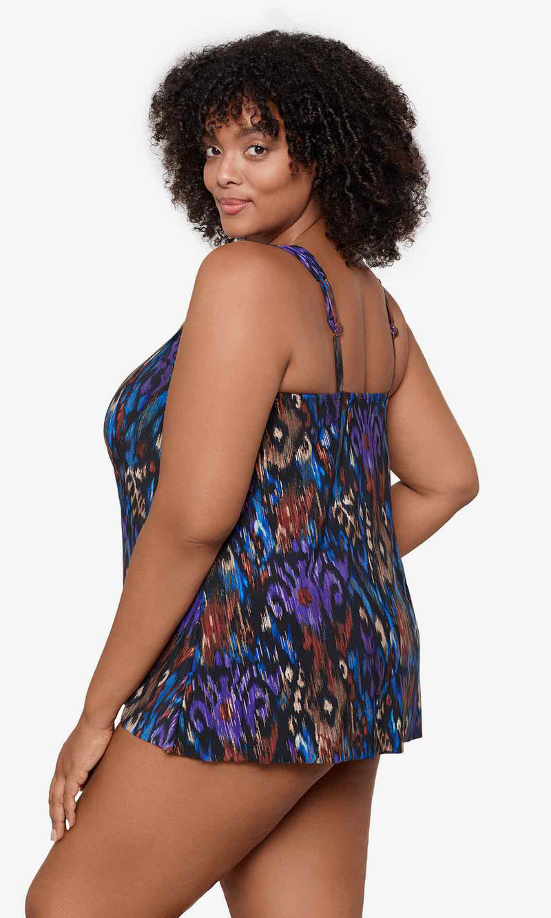 Tapiz Dazzle Plus Tankini Top, Fits C Cup to DD Cup