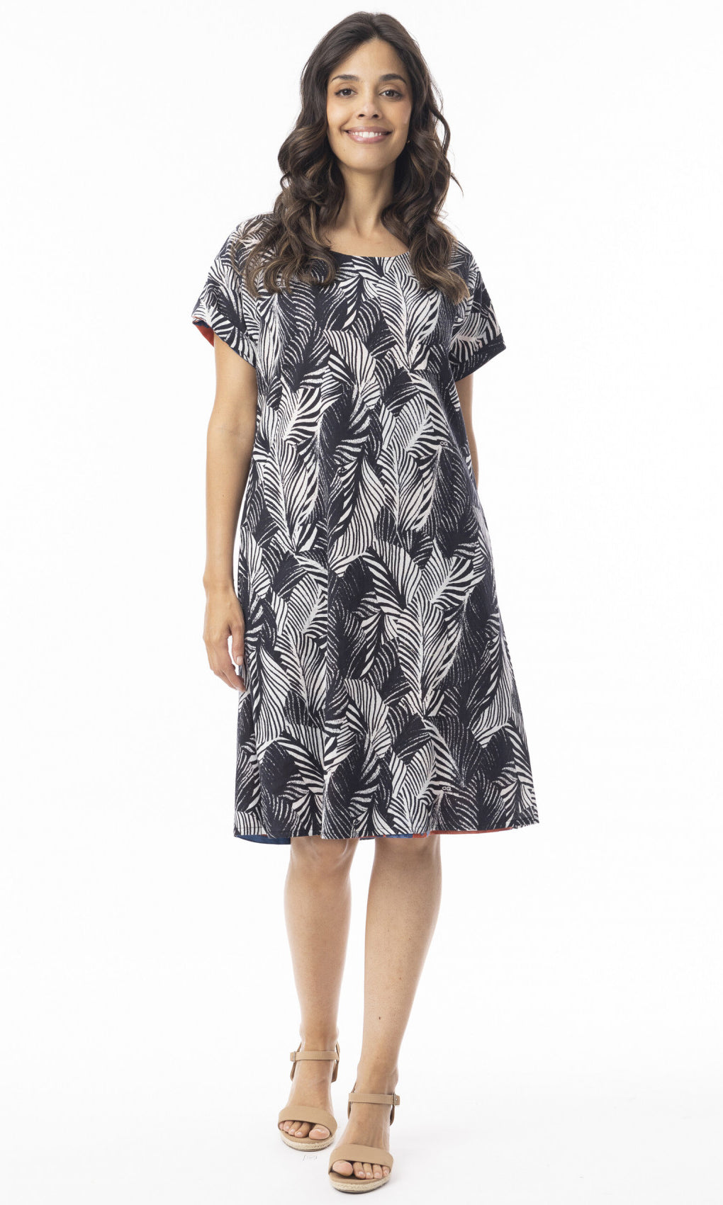 Cotton Dress Reversible Short Sleeve Arashi