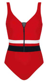 Full Piece Shapewear Red Blossom, Special Order B Cup to E Cup