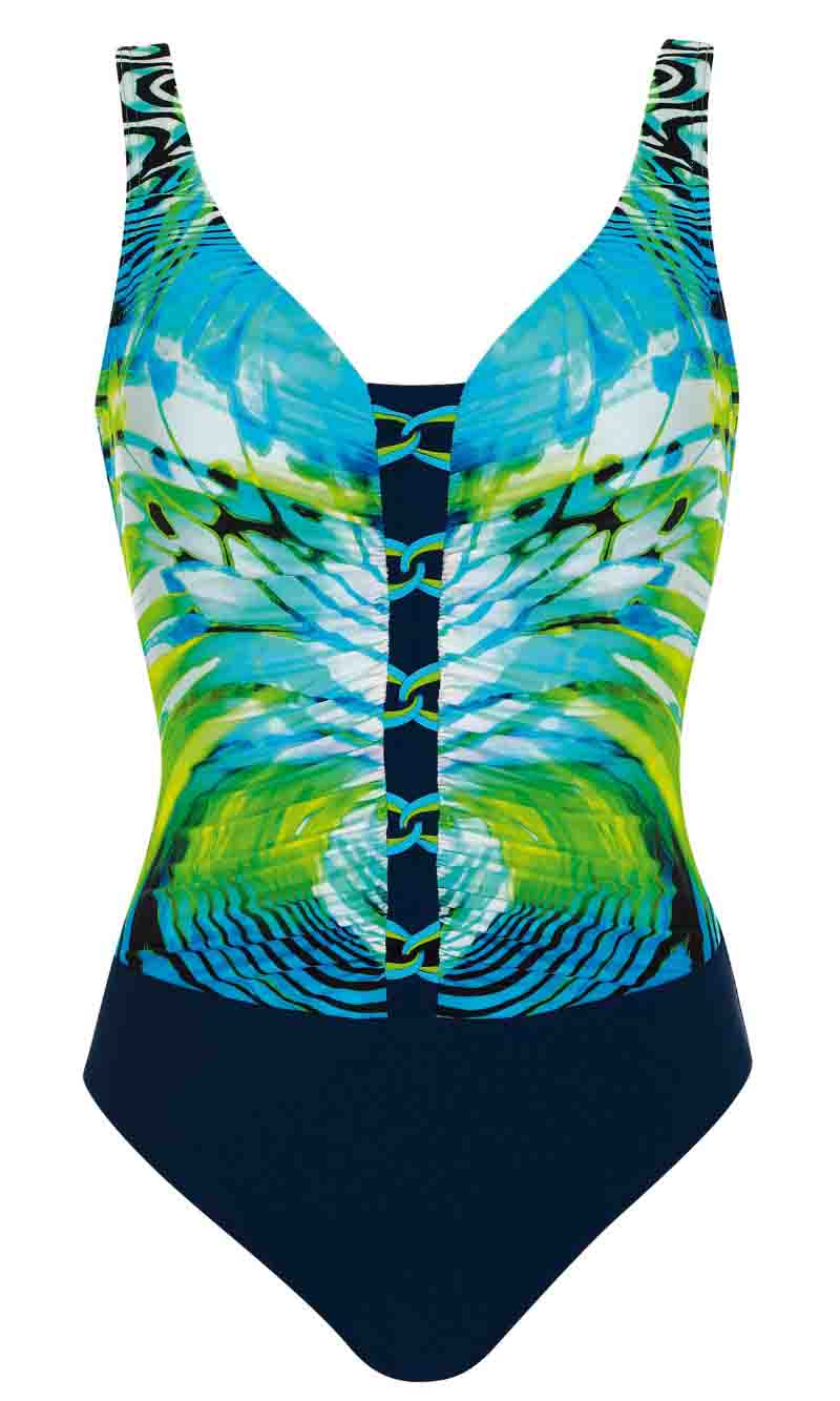 Full Piece Shapewear Coastal Current, Special Order B Cup to G Cup