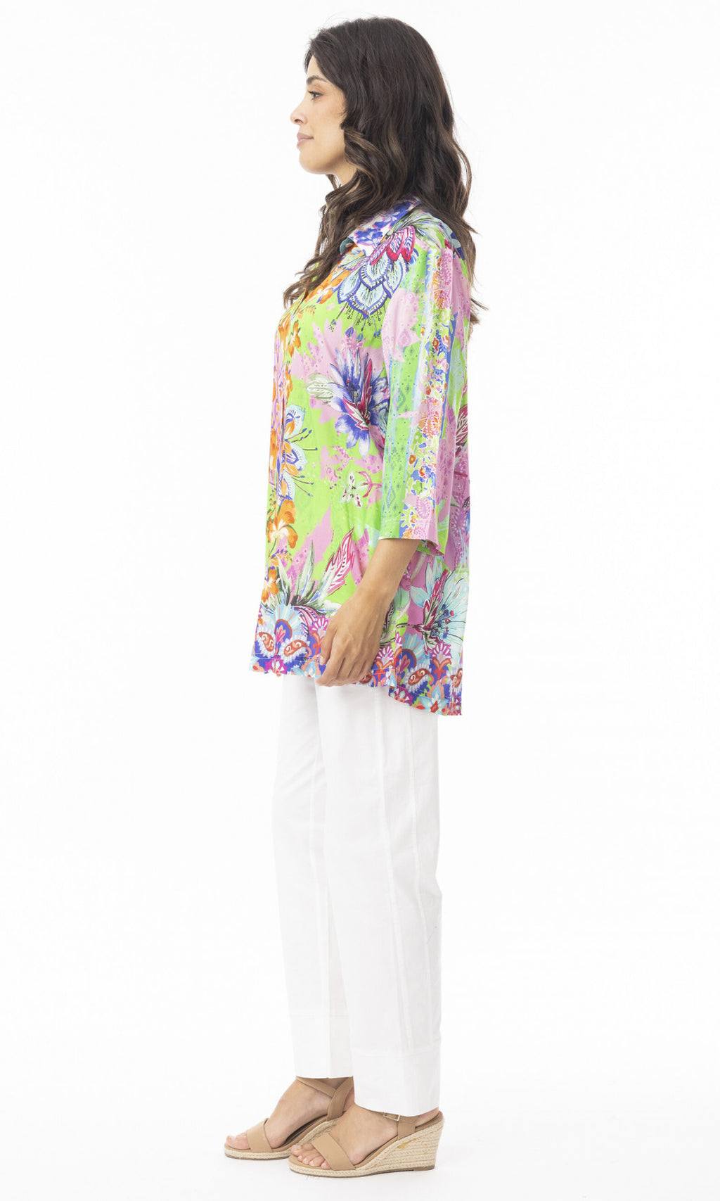 Rayon Shirt Collared Digital Floral
