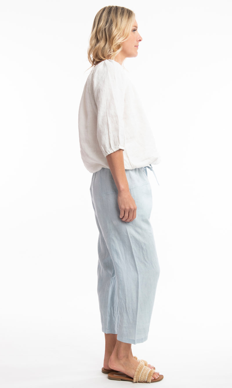 Pure Linen Pants Solid, More Colours