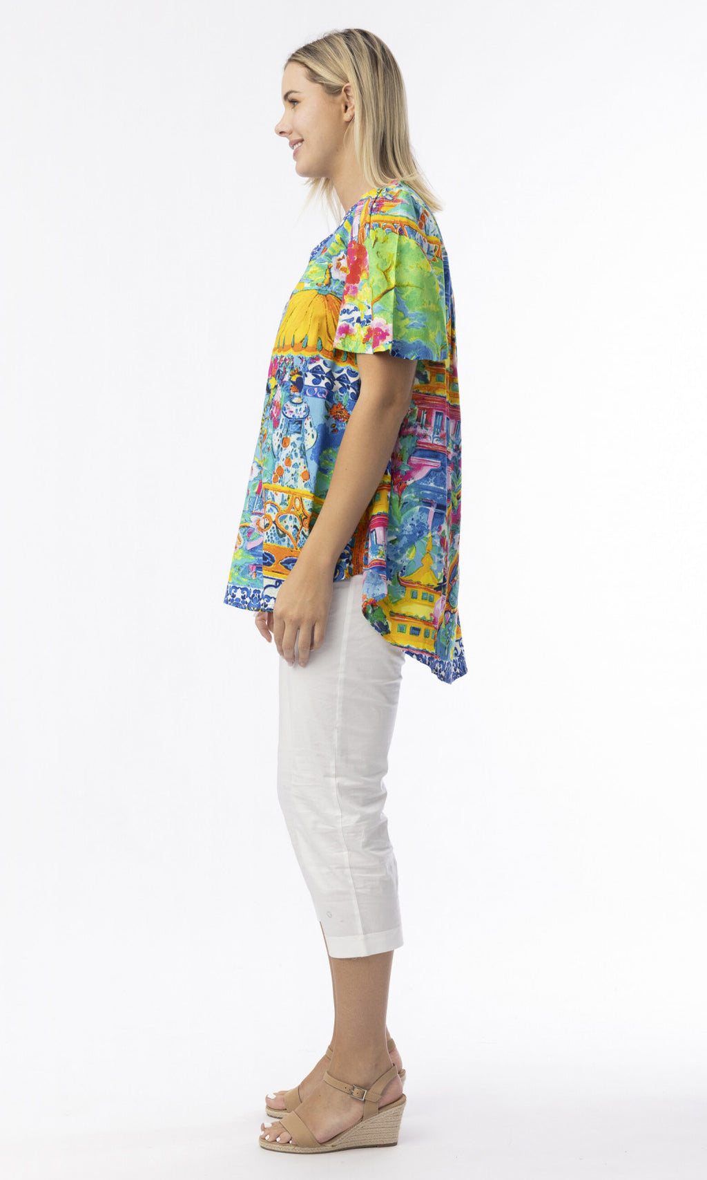 Rayon Top Okayama V Flair Sleeve