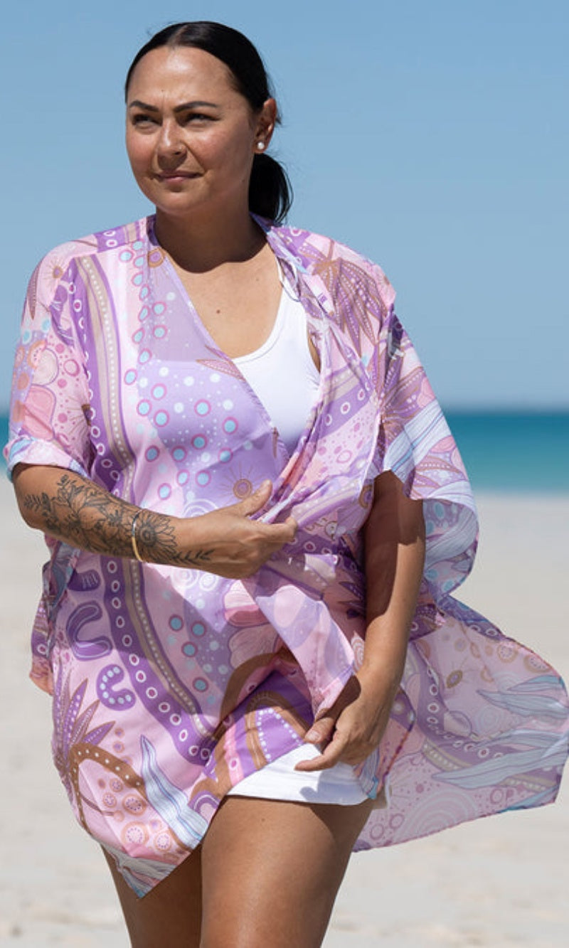 Aboriginal Art Chiffon Shawl A Bright Future