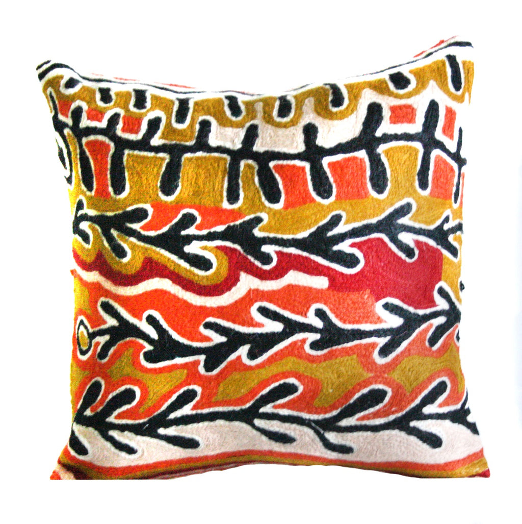 Aboriginal Art Cushion Cover by Jorna Napurrurla Nelson