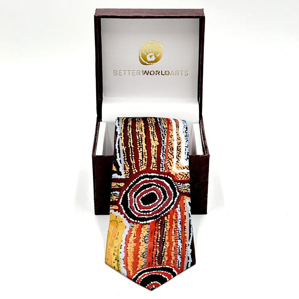 Aboriginal Art Tie - Boxed by Mary Napangardi Brown (2)