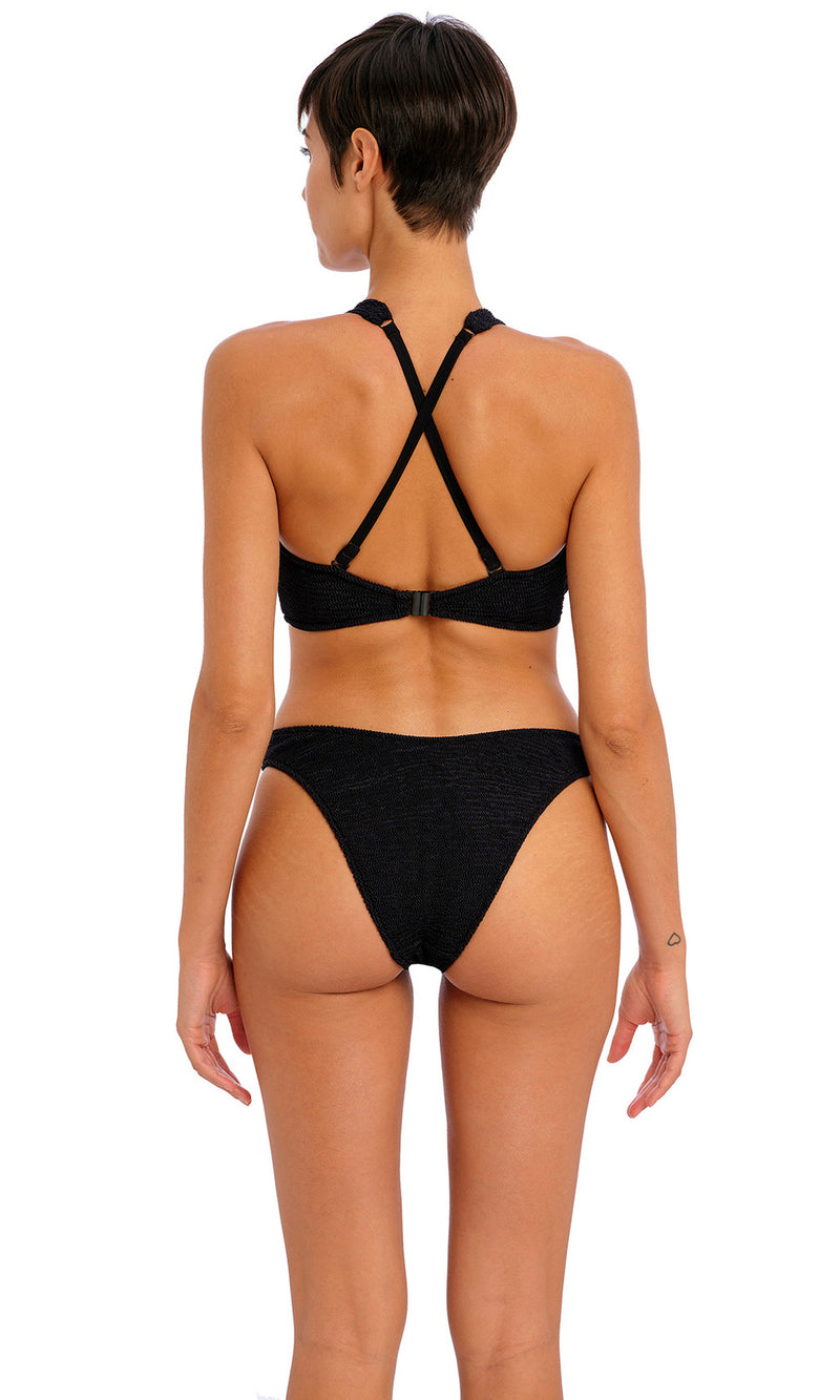 Ibiza Waves Black UW Bralette Bikini Top, Special Order D Cup to G Cup