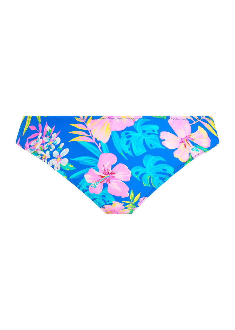 Hot Tropics Blue High Leg Bikini Brief, Special Order XS - XL