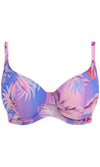 Miami Sunset Cassis UW Plunge Bikini Top, Special Order D Cup to J Cup