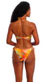 Miami Sunset Papaya UW Halter Bikini Top, Special Order D Cup to FF Cup