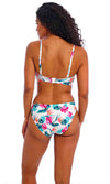 Palm Paradise White UW Bandeau Bikini Top, Special D Cup to G Cup