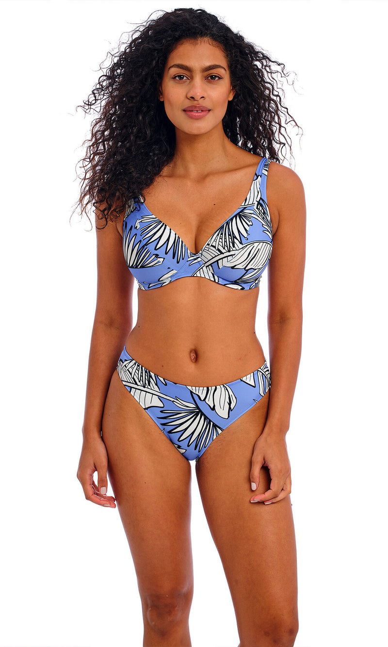 Mali Beach Cornflower UW High Apex Bikini Top, Special Order D Cup to J Cup