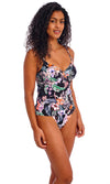 Kamala Bay Midnight UW Plunge Tankini Top, Special Order D Cup to HH Cup
