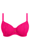 Nomad Nights Fuchsia UW Sweetheart Bikini Top, Special Order D Cup to HH Cup