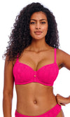 Nomad Nights Fuchsia UW Sweetheart Bikini Top, Special Order D Cup to HH Cup