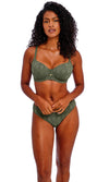 Nomad Nights Sage UW Sweetheart Bikini Top, Special Order D Cup to HH Cup