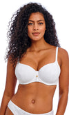 Nomad Nights White UW Sweetheart Bikini Top, Special Order D Cup to HH Cup