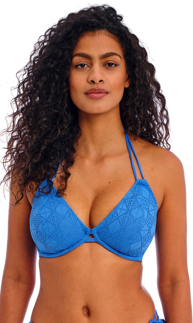 Nomad Nights Atlantic UW Halter Bikini Top, Special Order D Cup to FF Cup