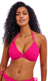 Nomad Nights Fuchsia UW Halter Bikini Top, Special Order D Cup to FF Cup