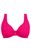 Nomad Nights Fuchsia UW High Apex Bikini Top, Special Order D Cup to J Cup