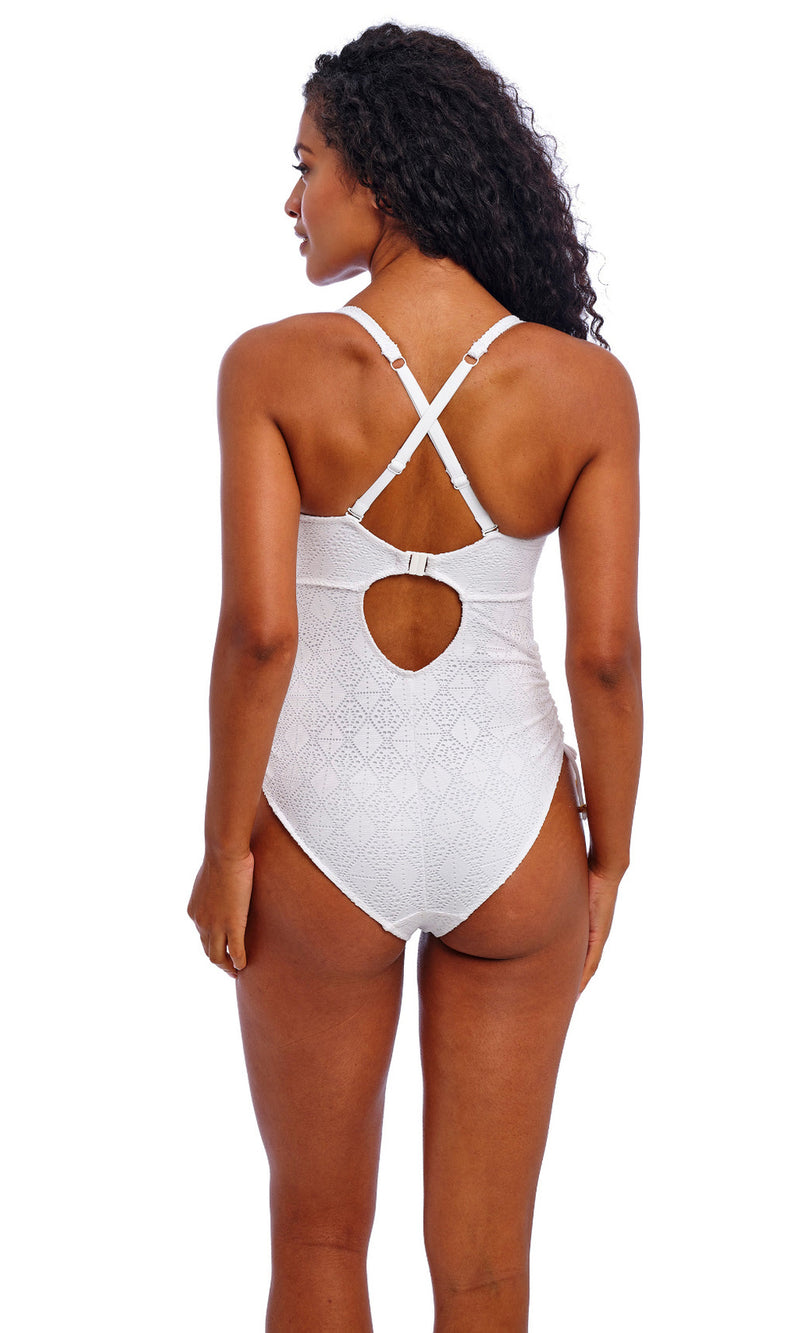 Nomad Nights White UW Swimsuit, Special Order D Cup to G Cup