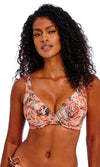 Desert Cat Sunset UW High Apex Bikini Top, Special Order D Cup to J Cup