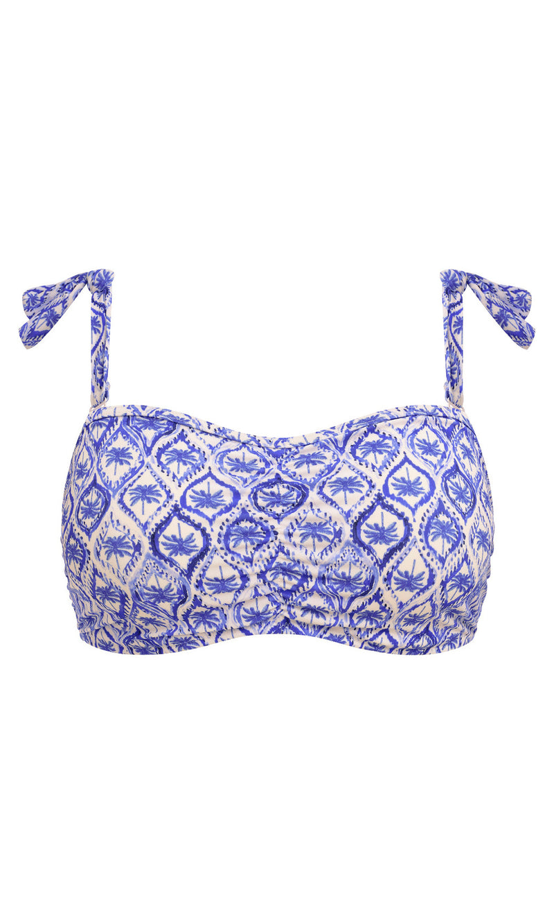 Ocean Breeze Denim UW Bandeau Bikini Top, Special Order D Cup to G Cup