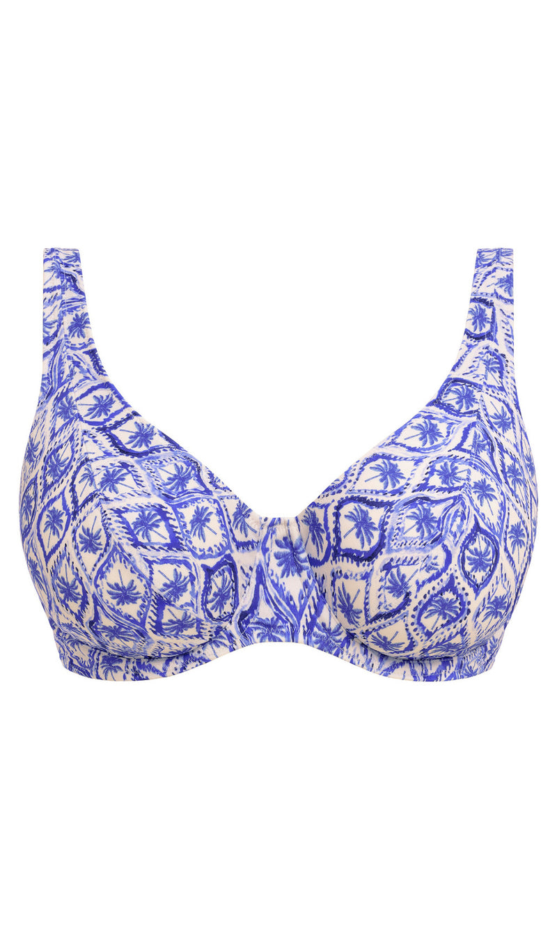 Ocean Breeze Denim UW High Apex Bikini Top, Special Order D Cup to J Cup