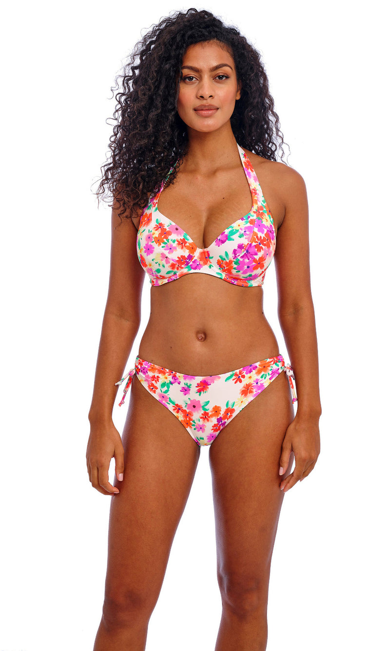 Summer Soul White UW Halter Bikini Top, Special Order D Cup to H Cup