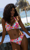 Summer Soul White UW Halter Bikini Top, Special Order D Cup to H Cup