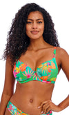 Isla Margarita Jade UW Plunge Bikini Top, Special Order D Cup to HH Cup