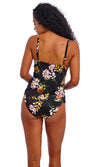 Twilight Soul Black UW Plunge Tankini Top, Special Order D Cup to HH Cup