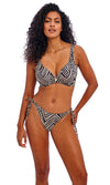 Fiji Falls Black UW High Apex Bikini Top, Special Order D Cup to J Cup