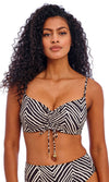 Fiji Falls Black UW Bralette Bikini Top, Special Order D Cup to G Cup