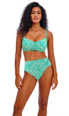 Fiji Falls Marine High Waist Bikini Brief, Special Order XS - 2XL