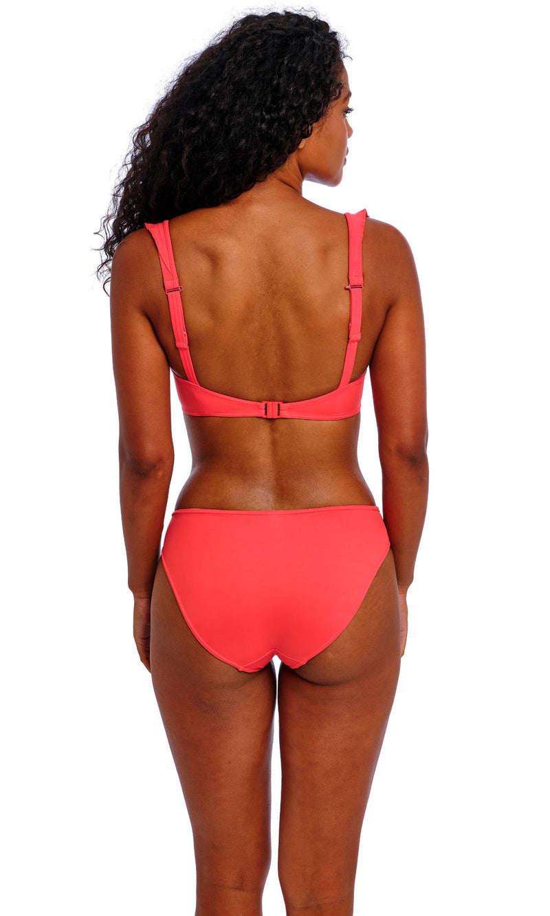 Jewel Cove Plain Sunset Uw High Apex Bikini Top, Special Order D Cup to J Cup