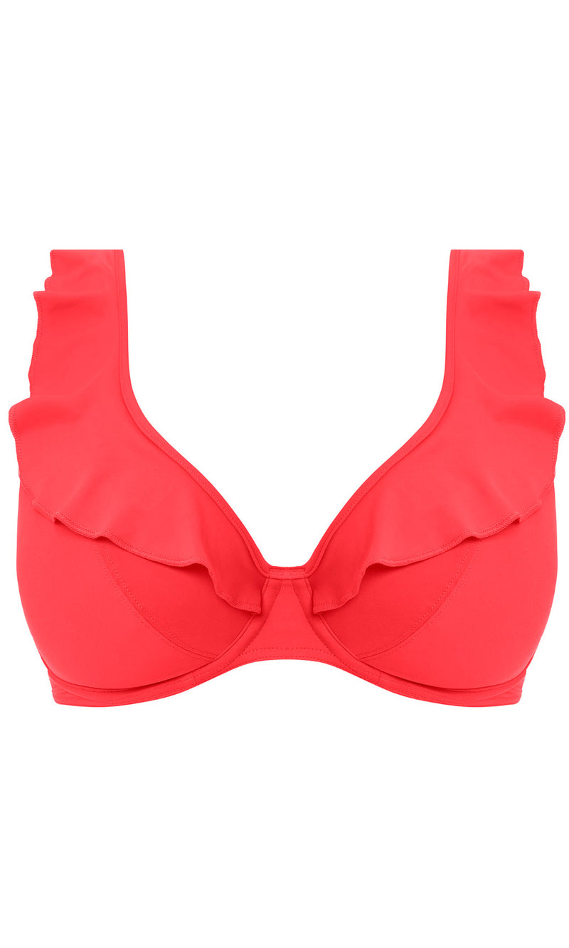 Jewel Cove Plain Sunset Uw High Apex Bikini Top, Special Order D Cup to J Cup