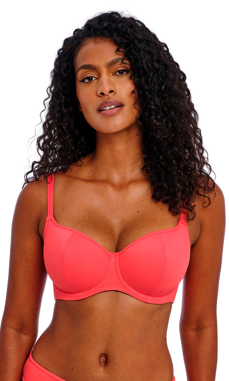 Jewel Cove Plain Sunset UW Sweetheart Bikini Top, Special Order D Cup to HH Cup