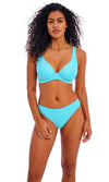Jewel Cove Stripe Turquoise Bikini Brief, Special Order XS - 2XL