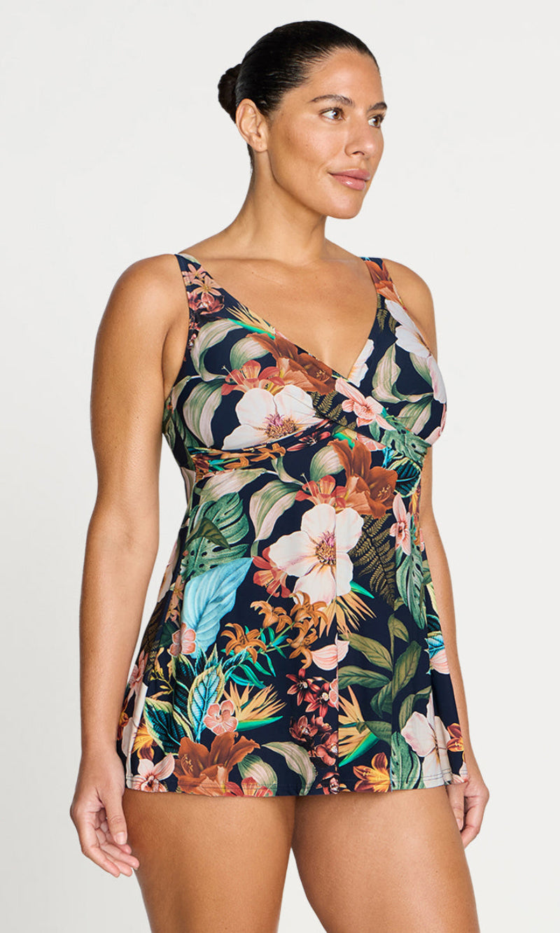 Into The Saltu Delacroix Multifit Cup Swimdress, Fits D Cup to G Cup