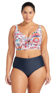 Loquacious Cezanne D/DD Underwire Midriff Bikini Top