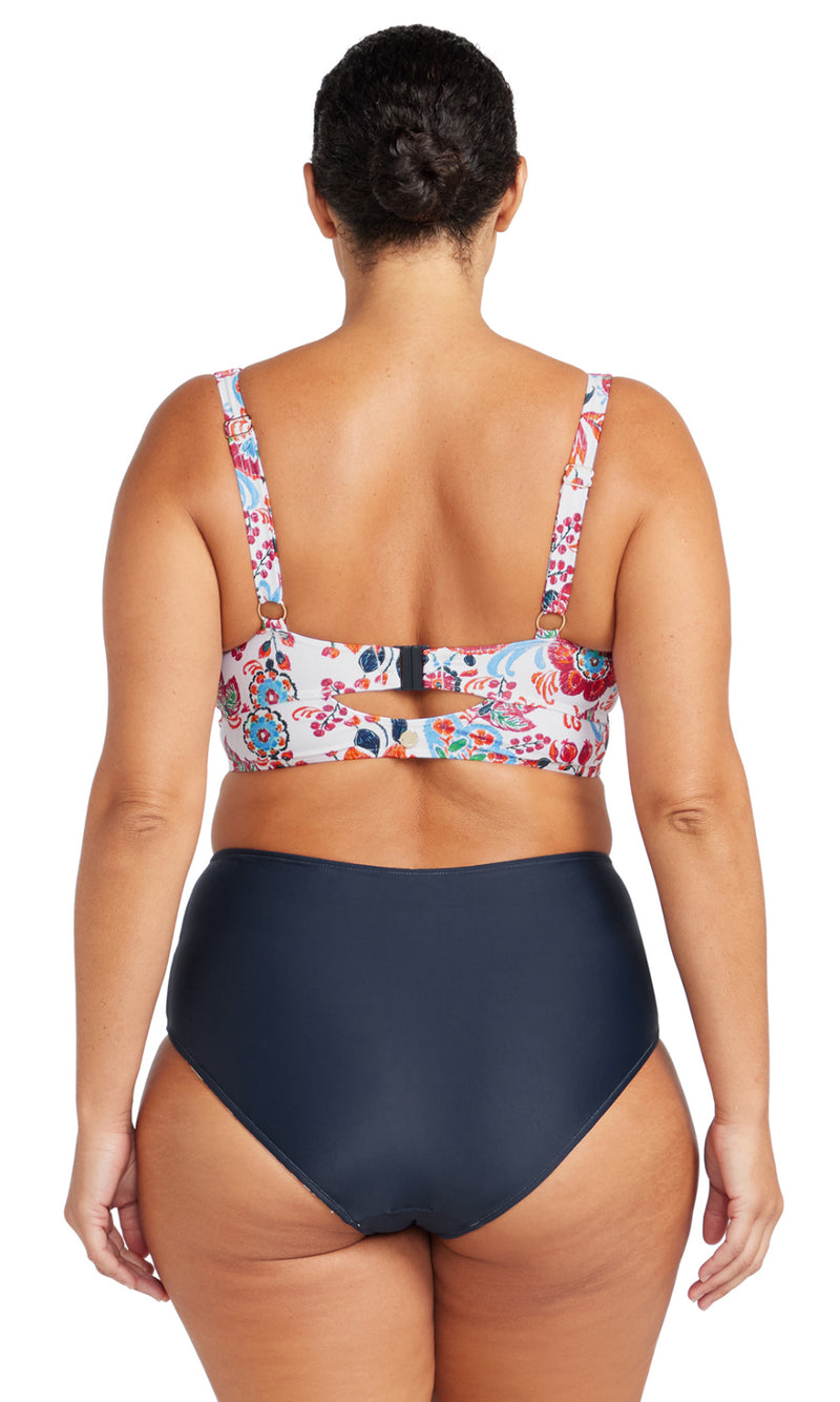 Loquacious Cezanne D/DD Underwire Midriff Bikini Top