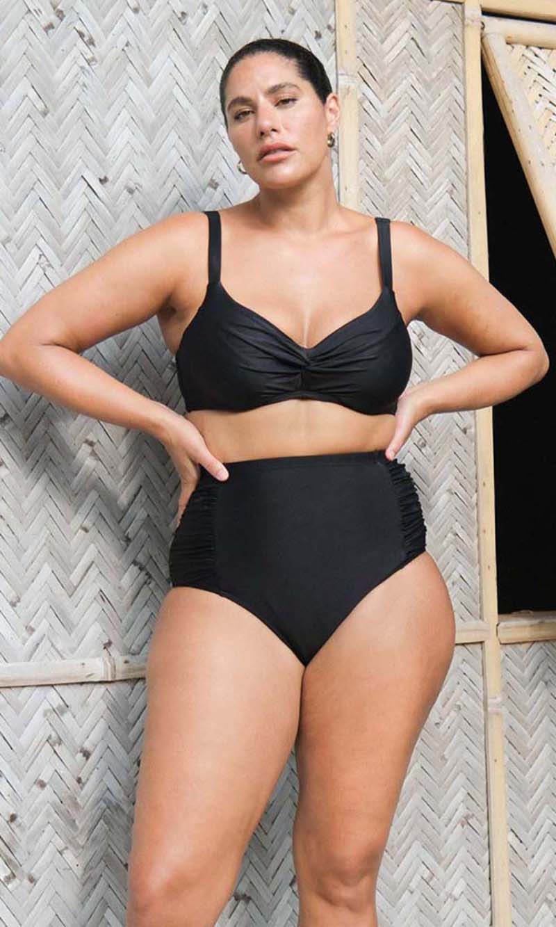 Black Hues Monet Underwire DD / E Cup Underwire Bikini Top