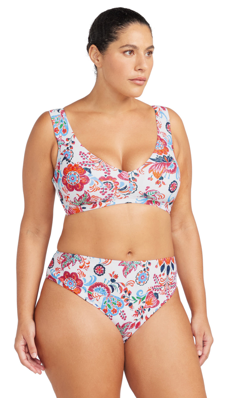 Loquacious Magritte Bikini Top White